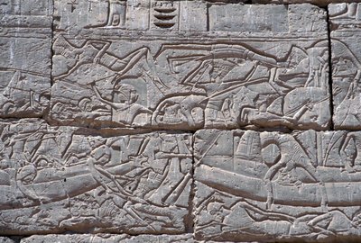 海人，拉美西斯三世海军之战，Medinet Habu，公元前1195  -  64年 作者 埃及第20王朝