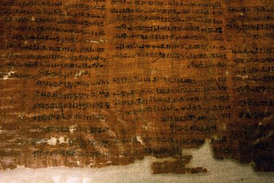 The papyrus of the strikes: administrative document where the strikes occurred during the regne of Ramses III (1186-1070 BC) in Deir el Medina are recorded. The city workers interrupted their work when they did not receive their food rations. Egyptian Muse 作者 埃及第20王朝