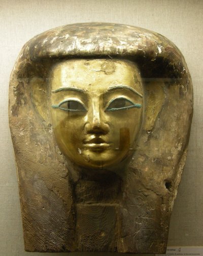 来自石棺，Sait Period（棕榈木与金箔） 作者 埃及第26王朝