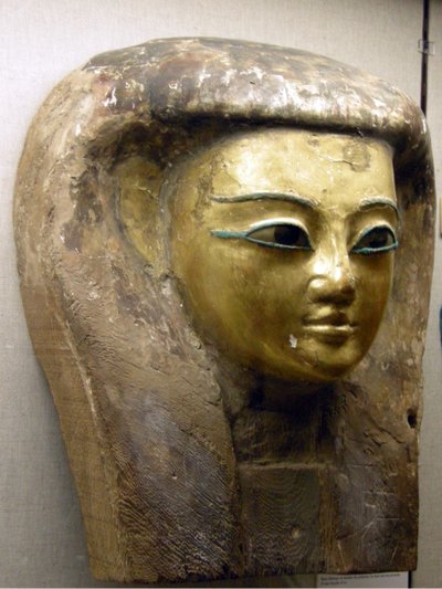 来自石棺，Sait Period（棕榈木与金箔） 作者 埃及第26王朝