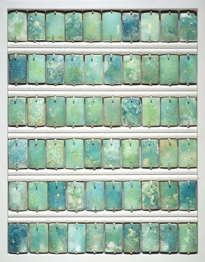 瓷砖，来自Djoser，Saqqara，旧王国的阶梯金字塔，公元前2667-2648（彩陶） 作者 埃及第三王朝