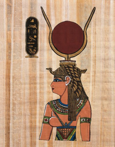 克利奥帕特拉七世，重建康翁布神庙的浮雕（纸莎草纸） 作者 Egyptian Egyptian