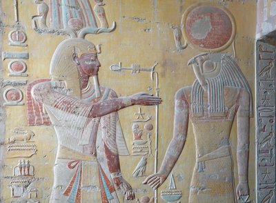 太阳王 Ra 和尼罗河泉水守护者 Khnum，拉美西斯九世墓，卢克索 作者 埃及人埃及人