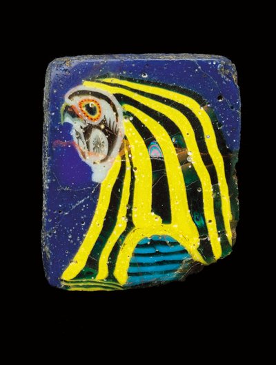 马赛克猎鹰头部镶嵌，约公元前2世纪-公元前1世纪 作者 Egyptian Ptolemaic Period