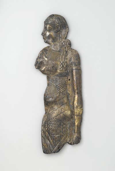 描绘女性形象的面板，可能是公元前1世纪（镀金的仿银） 作者 埃及托勒密时期