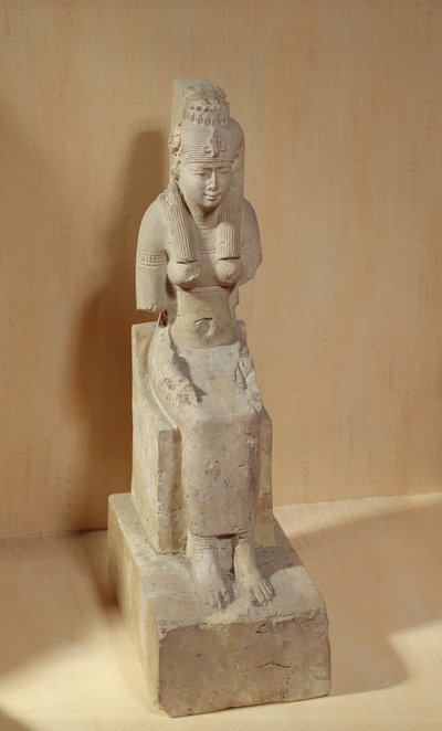 女神Rattawy的雕像，来自Medamud（石灰石） 作者 埃及托勒密时期