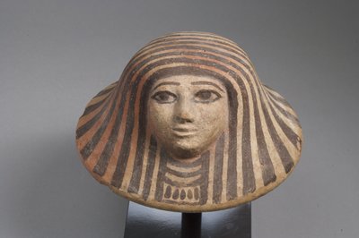 Canopic jar lid，New Kingdom（terracotta） 作者 Egyptian School
