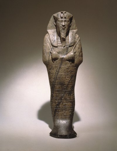 来自埃塞俄比亚的Senkamanseken的Ushabti（灰色石灰岩） 作者 埃及学派