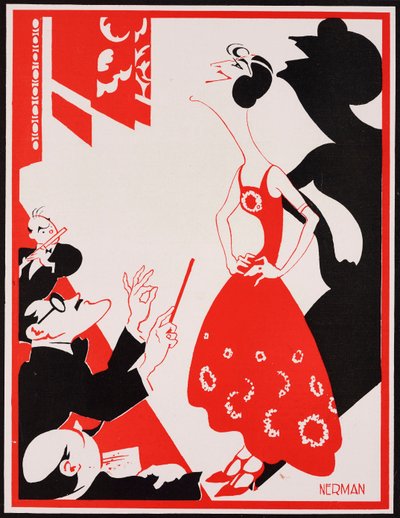 英国女演员格蕾西-菲尔兹（Gracie Fields）的漫画，作者 Einar Nerman（1888-1983 年），选自《Tatler》，第 1411 期，7 月 11 日 作者 艾纳尔·内尔曼