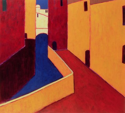 Fondamenta dei Sartori，威尼斯，1999年（纸上丙烯酸） 作者 Eithne当代艺术家多恩