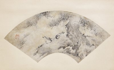 鸟与松树，约 1570-1590 年（纸本水墨金彩画） 作者 嘉纳荣德