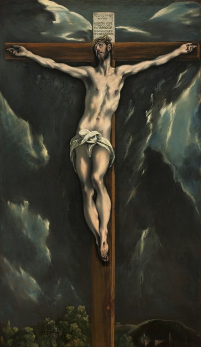 Christ on the Cross, c.1600-10 (oil on canvas) 作者 埃尔·格列柯