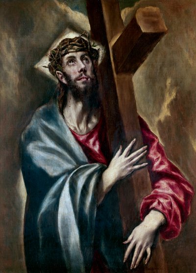 基督带着十字架，c.1602 作者 El Greco