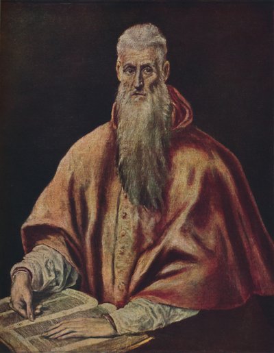 圣杰罗姆担任红衣主教，圣杰罗姆担任红衣主教，c1590-1600年，1938年 作者 埃尔·格列柯