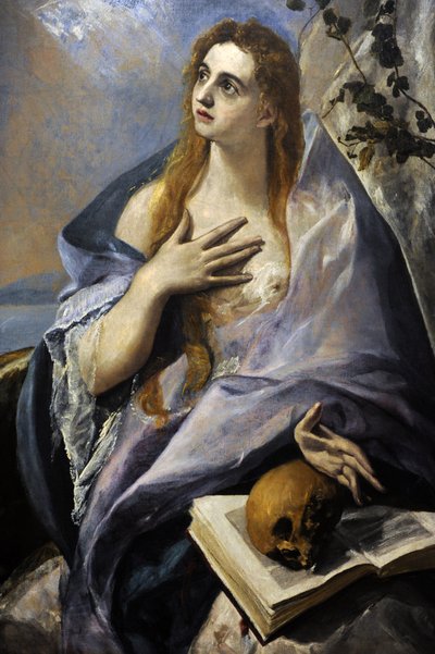 忏悔者抹大拉，1576-77 作者 El Greco
