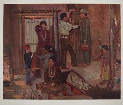 离开家前往卡莱尔印第安学校（chromolitho） 作者 埃尔布里奇·艾尔·伯班克
