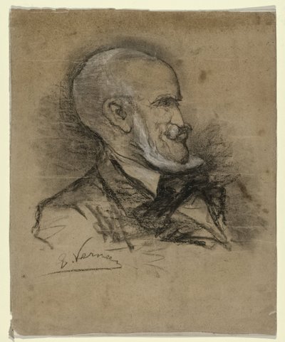 画家约翰内斯·博斯布姆（Johannes Bosboom，1817-1891）的漫画肖像 作者 埃尔卡农·弗韦尔