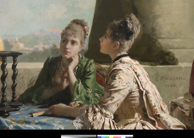 地理课，1880年 作者 Eleuterio Pagliano