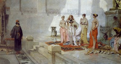 克罗顿的Zeuxis和少女们，由Eleuterio Pagliano（1826-1903）创作，布面油画 作者 Eleuterio Pagliano