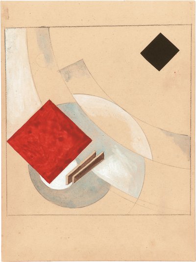 研究两个四边形的故事，c。 1920年 作者 埃利泽马科维奇利西茨基