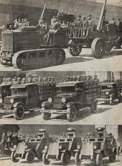 红军。插图来自苏联建立社会主义，1933年。 作者 埃利泽马科维奇利西茨基