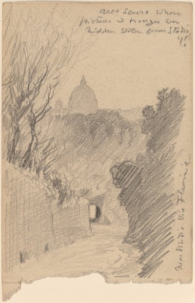 Arco Oscuro--跨越Via Fiaminia，约1890年。 作者 伊莱休·维德