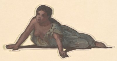 希腊女孩洗澡的研究，约1872年。 作者 伊莱休·维德