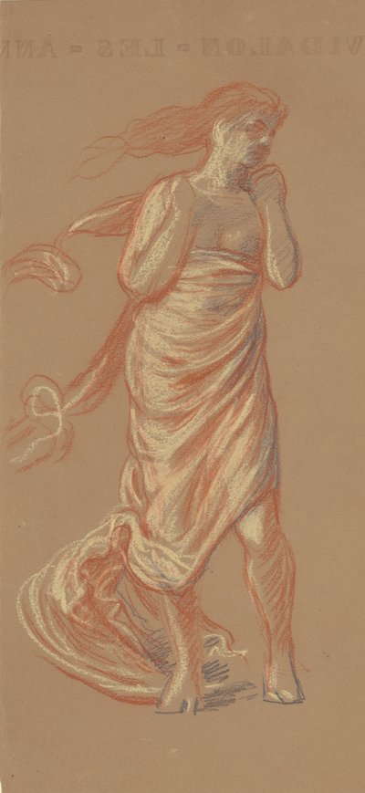 希腊女孩洗澡的研究[直页]，约1872年。 作者 伊莱休·维德