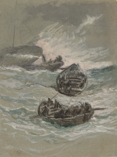 沉船》，约1880年。 作者 伊莱休·维德