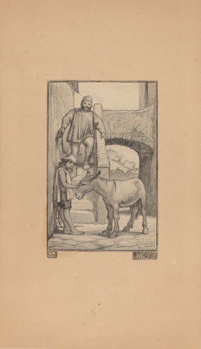 儿子和驴子》，1863年。 作者 伊莱休·维德