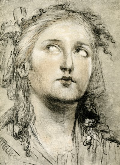 一个女孩的头部研究 作者 Elisabeth Louise Vigee Lebrun