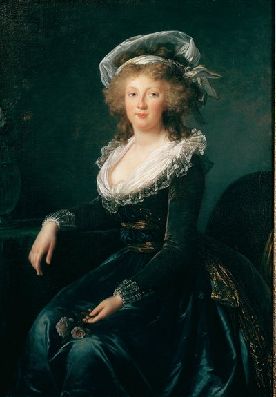 那不勒斯的玛丽-特蕾莎肖像，那不勒斯和西西里的女王（1772-1807），当时是奥地利弗朗索瓦二世的妻子 伊丽莎白-维吉-勒布伦（1755-1842）的画作 1790年，那不勒斯，卡波迪蒙特博物馆 - 玛丽亚-特蕾莎公主（1755-1793）（后来是阿联酋的皇后）。 作者 伊丽莎白·路易丝·维吉·勒布朗