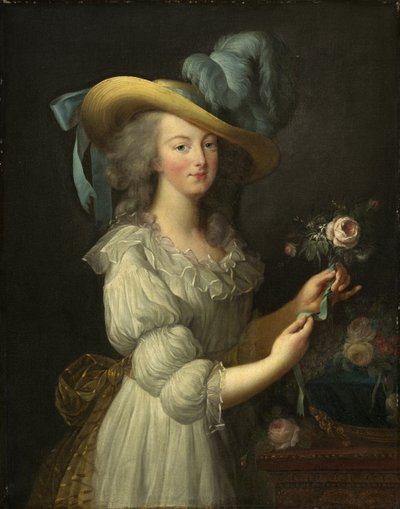1783年后，法国1755-1793年玛丽·安托瓦内特女王画像。 作者 伊丽莎白·路易丝·维吉·勒布朗