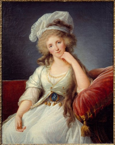 奥尔良公爵夫人路易丝·德·波旁·彭蒂弗尔 (1753-1821) 的肖像 路易斯·菲利普二世的妻子 奥尔良的约瑟夫公爵或菲利普·埃加莱特 (1747-1793) 绘画 作者 伊丽莎白·路易丝·维吉·勒布朗