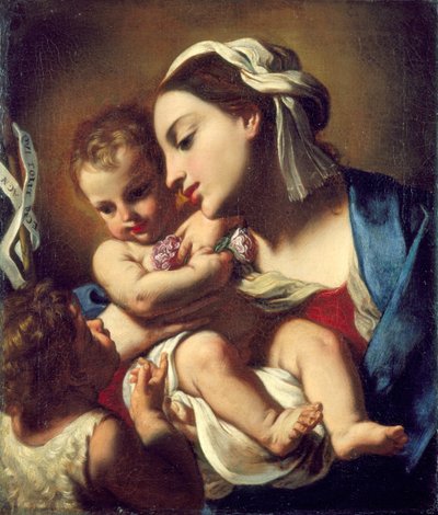 圣母和圣婴约翰的孩子，1664年。 作者 Elisabetta Sirani