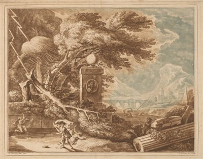 英雄的暴风雨景观，1724年。 作者 伊丽莎·科卡尔
