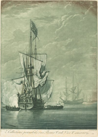 来自托马斯-库克收藏的航运场景，1720年代。 作者 伊丽莎·科卡尔