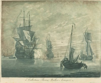 来自托马斯-沃克收藏的航运场景，1720年代。 作者 伊丽莎·科卡尔
