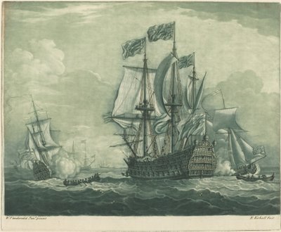 有战友的航运场景，1720年代。 作者 伊丽莎·科卡尔