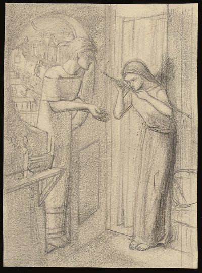 职员桑德斯（纸上铅笔） 作者 伊丽莎白·埃莉诺 (1834 62) 西达尔