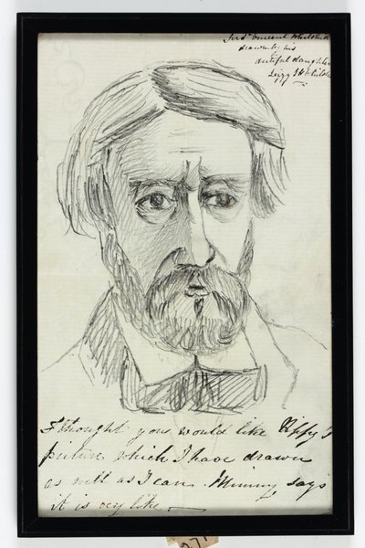St Vincent Keene Hawkins-Whitshed Bart爵士（纸上铅笔画 作者 伊丽莎白·索菲亚·霍金斯·怀特谢德