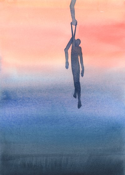 仅仅通过热爱祈祷的线程，我们就可以使某人远离危险，并将他们引向上帝的光辉，2002年（纸上写有水） 作者 伊丽莎白王