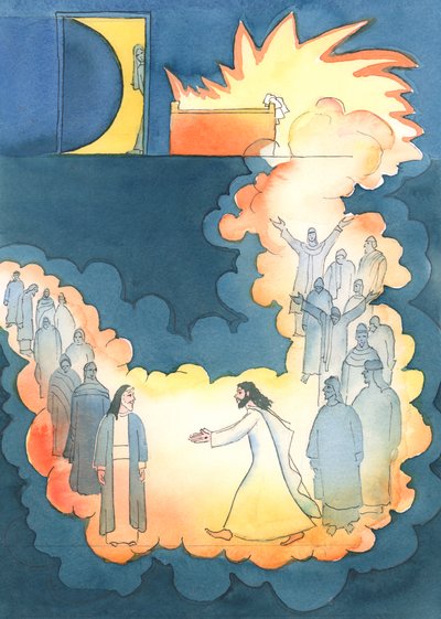 基督急忙去看亚伯拉罕在黑社会，2004年（纸上写有w - c） 作者 伊丽莎白王