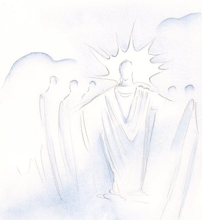 基督是门的门，带领我们在天上陪伴下来回，2000年（纸上写真） 作者 伊丽莎白王