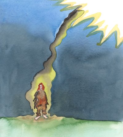 每个人都需要 "洗净 "一切罪恶，2005 年（纸上水彩画） 作者 伊丽莎白王