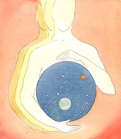 从上帝的内心涌现出所有存在的事物，2003年（纸上水） 作者 伊丽莎白王