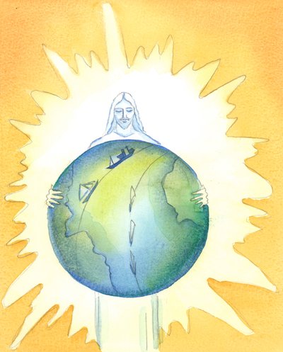 上帝“看到这很好”。在创造中，没有什么东西是上帝，父，子，圣灵的爱的“外部”。在我们所有的旅行和苦难中，我们都在他的慈爱关怀中，2003年（纸上写真） 作者 伊丽莎白王
