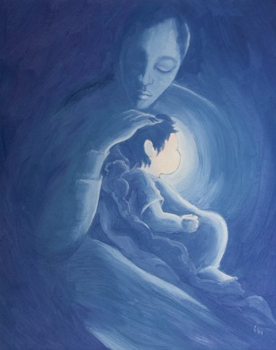 父神爱我们作为他的儿女，他们带着温柔而不间断的爱，2002年（船上有油） 作者 伊丽莎白王