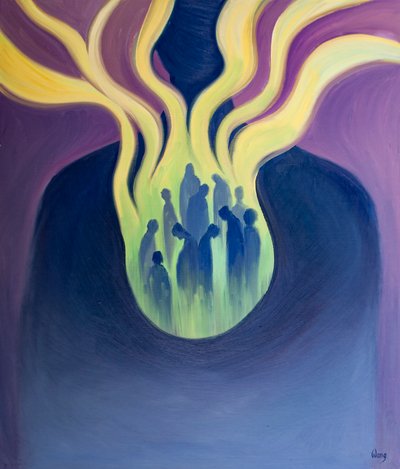 如果基督的爱如火在我们心中燃烧，它将触动我们所珍惜并在那里生活的人们的生活，2000年（船上积油） 作者 伊丽莎白王