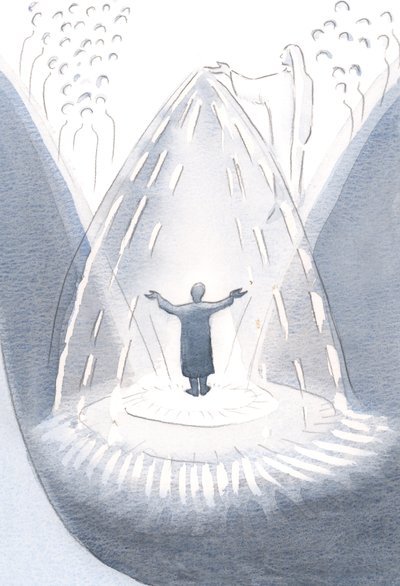 一旦我们向上帝求助，我们的圣母玛利亚便像雨一样散落恩典。通过她，我们被祝福祝福淋上水，2000年（纸上w - c） 作者 伊丽莎白王